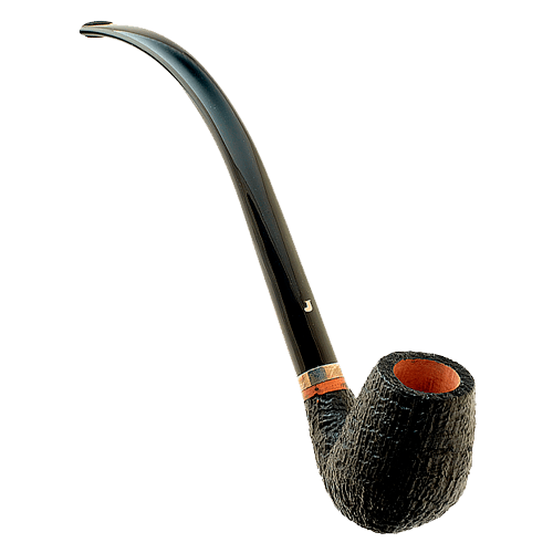 Курительная трубка SER JACOPO S1 SANDBLAST CHURCHWARDEN WITH SILVER, фильтр 9 мм