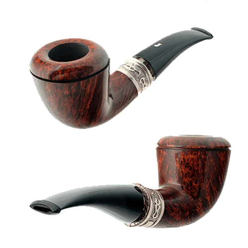 трубка SER JACOPO SMOOTH BENT SILVER фильтр 9мм