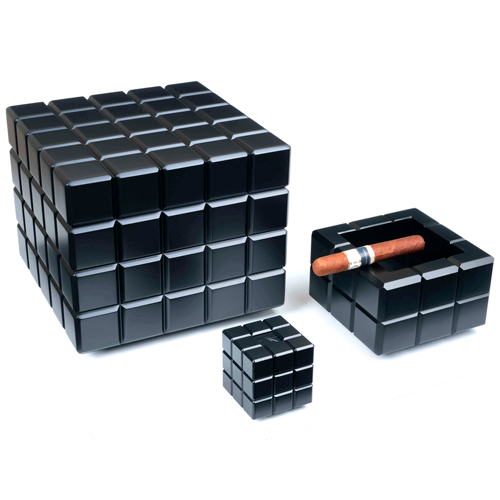Набор сигарных аксессуаров Colibri CUBE на 60 сигар
