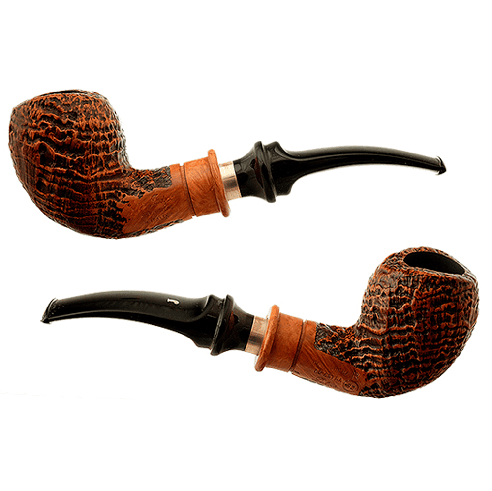 Курительная трубка SER JACOPO SANDBLAST BENT SILVER фильтр 9мм Курительная трубка SER JACOPO SANDBLAST BENT SILVER фильтр 9мм