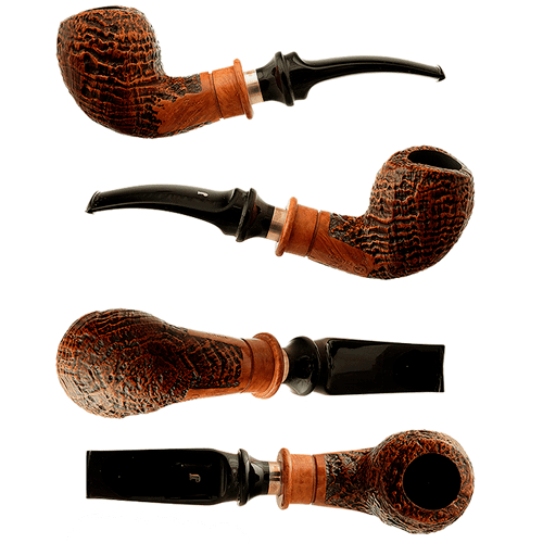 Курительная трубка SER JACOPO SANDBLAST BENT SILVER фильтр 9мм Курительная трубка SER JACOPO SANDBLAST BENT SILVER фильтр 9мм